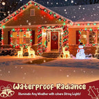 Christmas Yard String Lights, 8ft 30 LED Waterproof