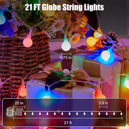 60 LED Christmas Twinkle Lights, Waterproof for Patio