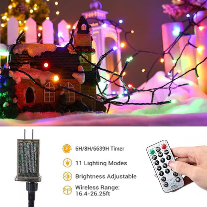 67ft Christmas LED String Lights, Waterproof Timer Lights