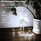 Christmas Fairy Lights 2-Pack, 4ft 50 LED Battery Twinkle Lights