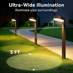 Warm White Solar Pathway Lights 8-Pack, Yard LED