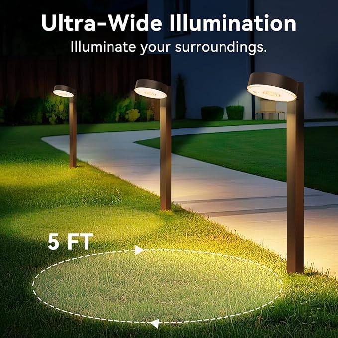 Sparkblaze 12 Pack Solar Pathway Lights Outdoor, LED Solar Path Lights with Warm White/Neutral White/Cold White, Solar Landscape Lighting for Yard, Garden, Lawn & Walkway.