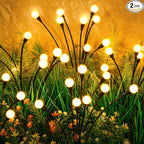2-Pack Solar Pathway Lights, Waterproof LED Driveway Lights