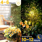 4-Pack Warm White Solar Path Lights, Outdoor Driveway LED