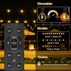 Outdoor String Lights, 60ft Waterproof LED