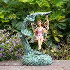 9.05" Flower Solar Lawn Figurine Light, Waterproof