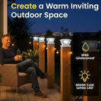 Solar Deck Post Lights, Outdoor LED Caps