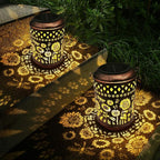 Sunflower Solar Lanterns, Waterproof LED Yard Lights