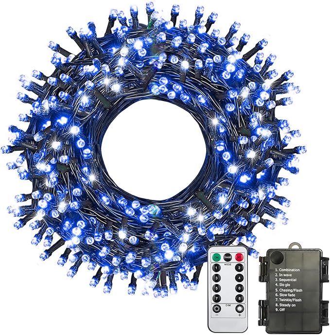 Christmas Porch String Lights, 33ft 100 LED Waterproof