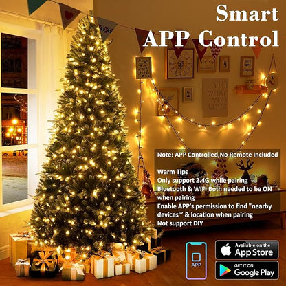 66ft Christmas LED String Lights, Waterproof Timer Lights