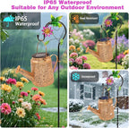 Rustic Hummingbird Solar Lanterns for Porch, Waterproof LED