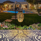 Owl Solar Hanging Lanterns 2-Pack, Metal Backyard Decor