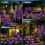 2-Pack Solar Pathway Lights, Waterproof LED Garden Lights