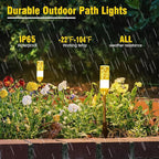 6-Pack Solar Pathway Lights, IP65 Waterproof LED Driveway Lights