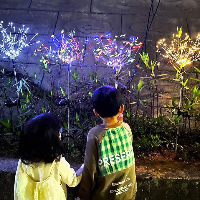 2-Pack Solar Path Lights, Outdoor Garden LED