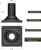 3" Pier Mount Base, Post Light Mounting Adapter
