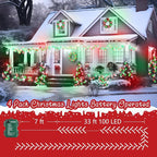 4-Pack Christmas String Lights, 132ft 400 LED Waterproof Twinkle Lights