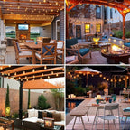 G40 Globe Patio Lights, 60ft LED Bulbs