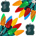 Christmas Fairy Lights 2-Pack, 20ft 6 LED Battery Twinkle Lights