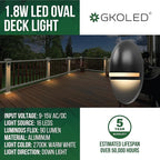 Solar Dock Lights, Black Waterproof LED