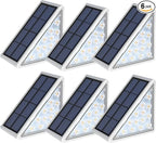 6-Pack Solar Fence Lights, LED