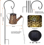 2-Pack Solar Watering Can Fairy Lights, LED