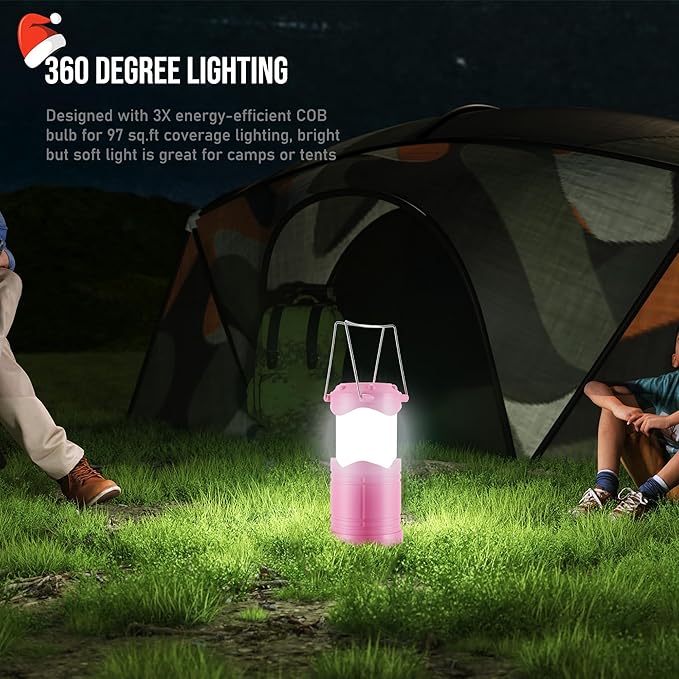 4-Pack Courtyard Solar Lanterns, Waterproof LED Yard Lights