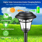 12-Pack Warm White Solar Path Lights, Outdoor Garden LED