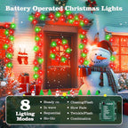 Christmas Fairy Lights 4-Pack, 66ft 200 LED Battery Twinkle Lights