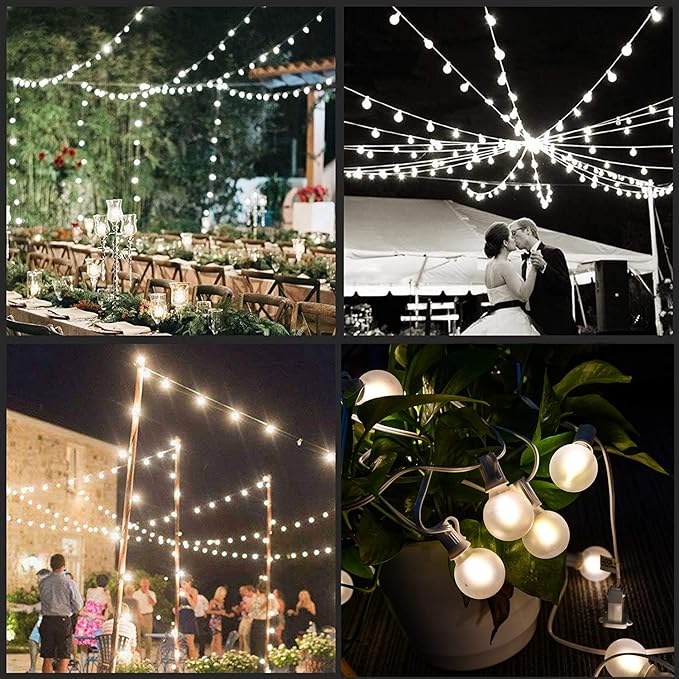 Christmas Patio String Lights, 25ft 40 LED Waterproof