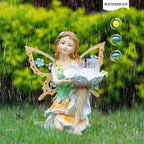 Solar Garden Statue Light 9.45", Yard Decor
