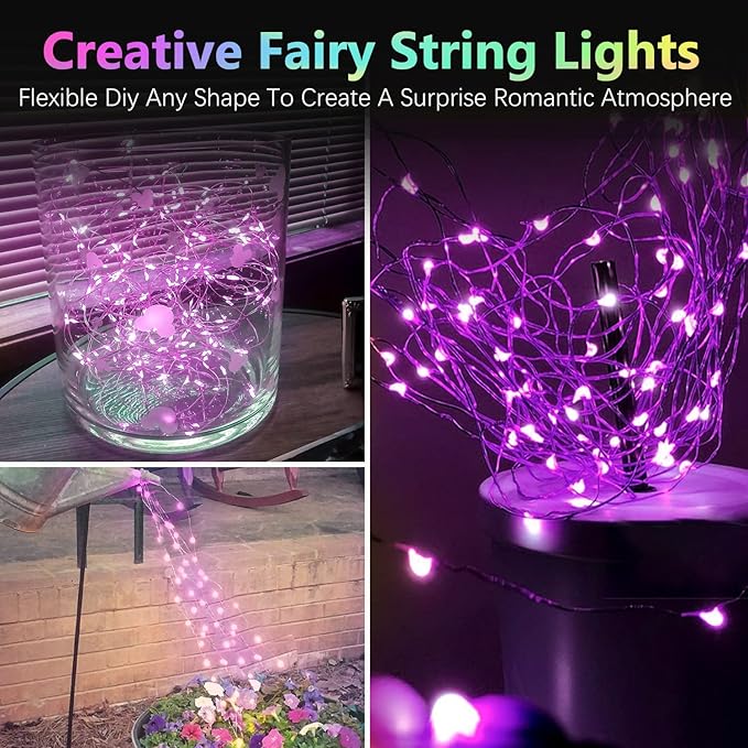 Christmas Fairy Lights 4-Pack, 20ft 60 LED Battery Twinkle Lights