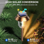 6-Pack Warm White Solar Path Lights, Outdoor Walkway LED