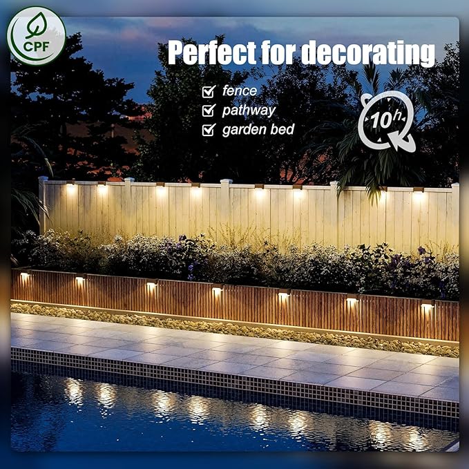 16-Pack Solar Yard Lights, Warm White LED