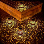 Dog Solar Lantern Set, Metal Backyard Lighting