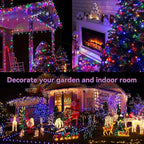 33ft Christmas LED String Lights, Waterproof Timer Lights