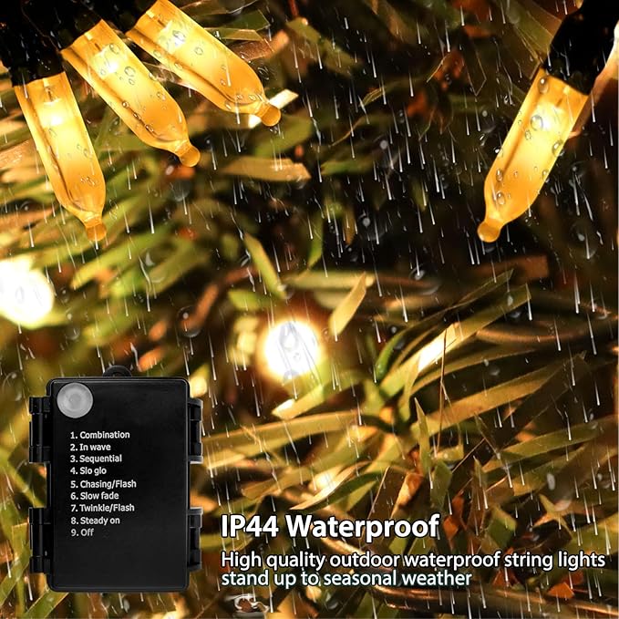 Christmas Fairy Lights, 33ft 100 LED Battery Twinkle Lights