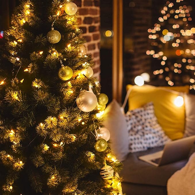 100 LED Christmas Twinkle Lights, 5ft Waterproof for Yard