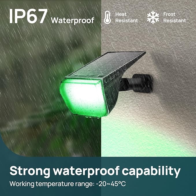 4-Pack Motion Sensor Solar Spotlights, Waterproof Wall LED