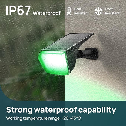 Linkind RGB Solar Spot Lights Outdoor Waterproof IP67, 60 LED 10 Lighting Modes Color Changing Landscape Lighting for Garden Yard Pathway Decorations (4 Pack, Multicolor)