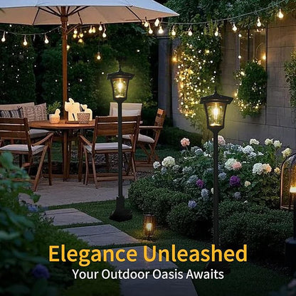 63" Solar Lamp Post Light,Outdoor Waterproof Solar Post Light,Garden Lights for Backyard, Pathway, Patio,Lawn, Driveway Decor