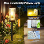 6-Pack Warm White Solar Path Lights, Outdoor Garden LED