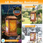Classic Dragonfly Solar Lanterns for Yard, Waterproof LED