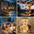 Solar Garden Lanterns 2-Pack, Outdoor Hanging LED Decor