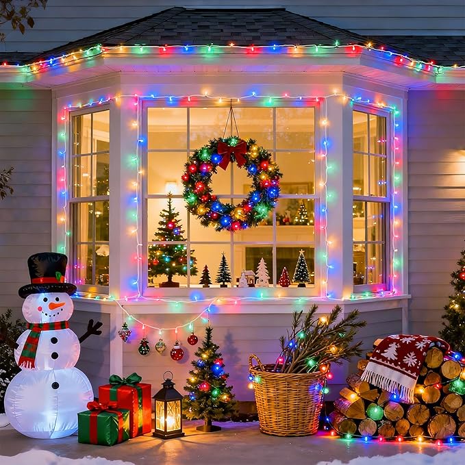 33ft Christmas LED String Lights, Waterproof Timer Lights