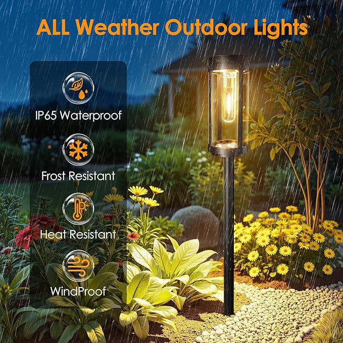 Solar Pathway Lights 6-Pack, Yard LED