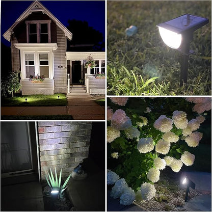 Solar Lights Outdoor Waterproof IP65, Solar Powered 76 LED 3 Lighting Modes Solar Spot Lights Outdoor for Yard Garden Landscape Pathway (Cool White, 4 Pack)