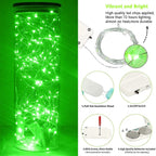 15-Pack 6ft Christmas LED String Lights, Waterproof Timer Lights