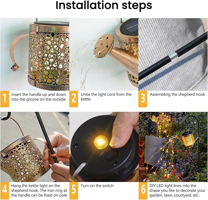 Warm White String Lights for Yard, Waterproof LED