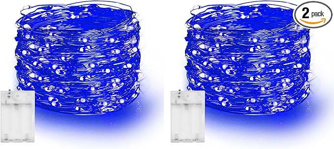 Christmas Fairy Lights 2-Pack, 40ft 120 LED Battery Twinkle Lights